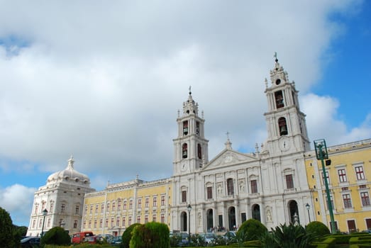 cityscape of the Monastery in Mafra, Portugal