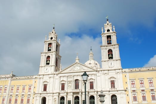 cityscape of the Monastery in Mafra, Portugal