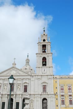 cityscape of the Monastery in Mafra, Portugal