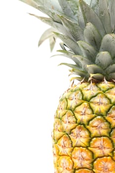 An isolated pinapple in a studio