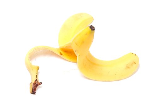 A banana peel on the ground