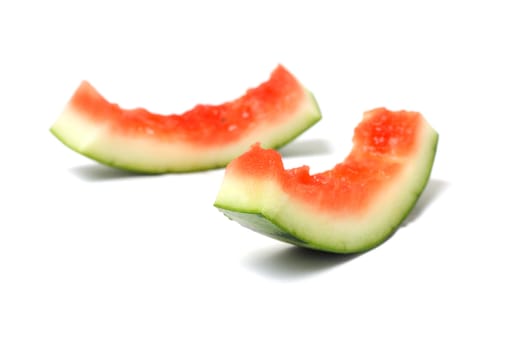 Pieces of eaten water melon