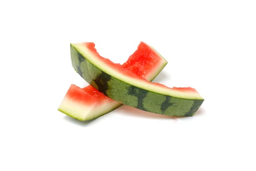 Pieces of eaten water melon