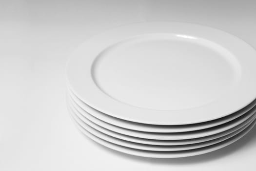 Plates in a stack shot in a studio