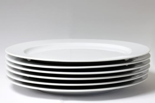 Plates in a stack shot in a studio