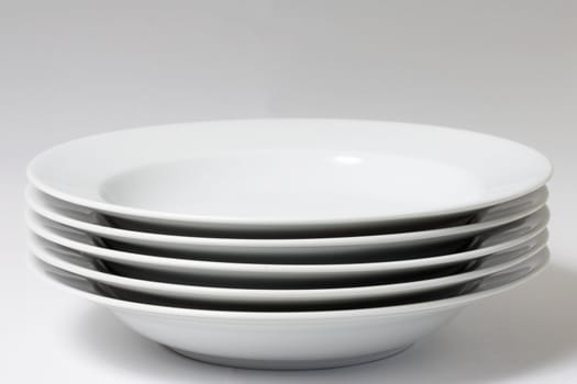 Plates in a stack shot in a studio