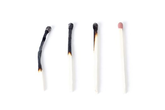 Matches showing a process of life