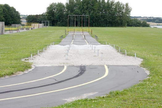 A military obstacle course outdoor