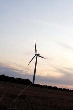 Windmills showing renewable energy in the evening