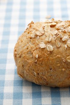 Delicious wholemeal bread roll freshly baked