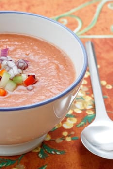 A delicious bowl of gazpacho