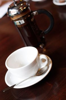 A coffee press serving delicious hot coffee