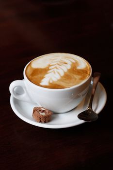 A delicious and well served cappucino