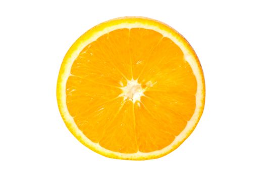 Orange slice isolated on white