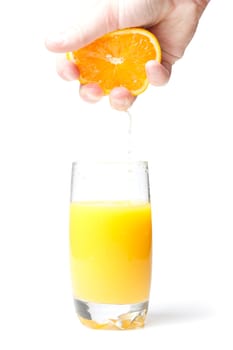Squeezing orange juice