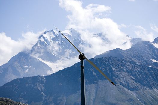 An high mountain wind turbine to supply energy to a remote area