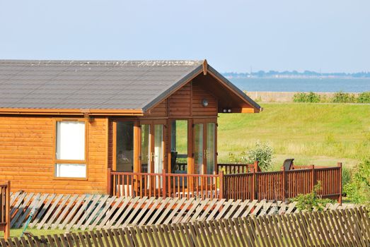 typical holiday chalet in England