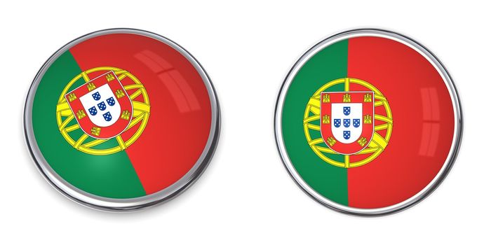 button style banner in 3D of Portugal