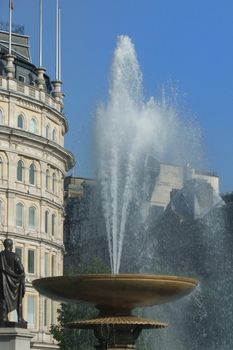 Fountain in Trafalgar Square London
