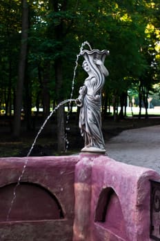 Fountain and Statue in Russia in Krasnodar.