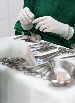 preparing surgical instruments for operation