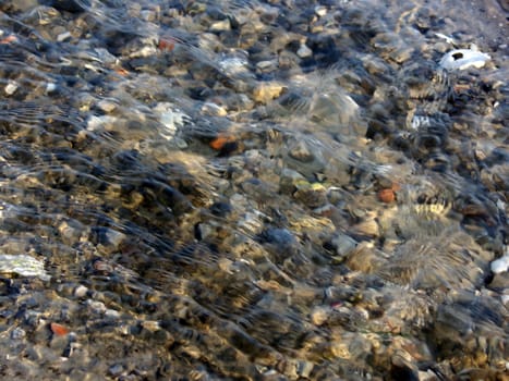 portrait of beach and waves on water