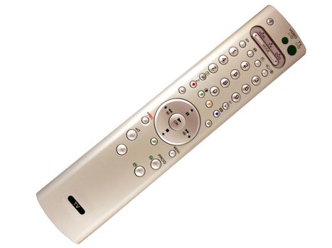 portrait of new Tv remote control with clipping path