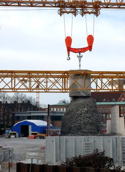 portrait of work at tunnel construction site