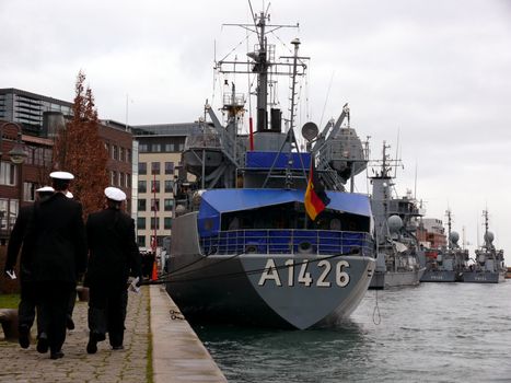 portrait of german navy ship and soldiers