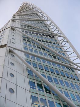 portrait of turning torso office and apartment building

