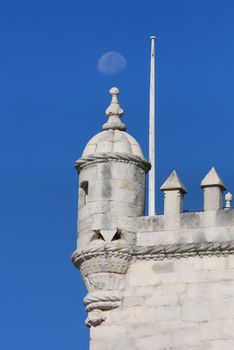 detail from belem tower, lisbon, portugal