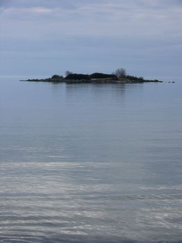 portrait of island in magic ocean landscape