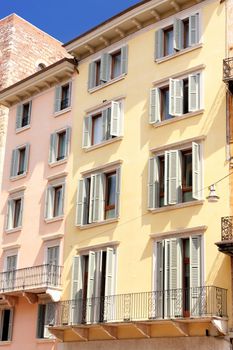 details facade in Verona, Italy
