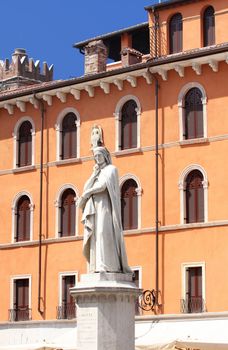 statue of Dante Alighieri in Verona, Italy