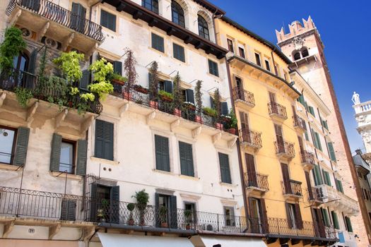 details facade in Verona, Italy