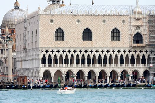 details of Doge's Palace in Venice, Italy