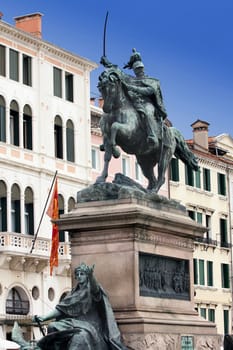 Statue of King Victor Emmanuel II in Venice, Italy