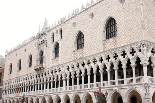 details of Doge's Palace in Venice, Italy