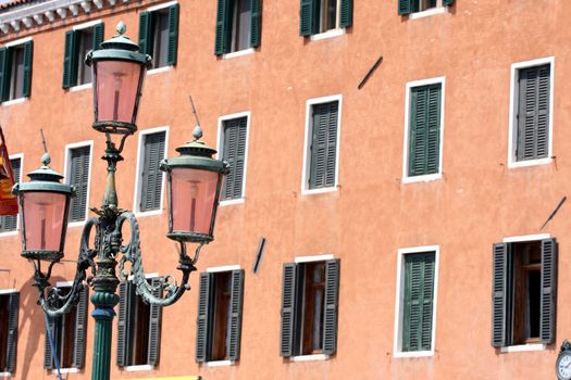 details of street lamp in Venice, Italy