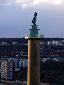 portrait of Sj�manshustruns staue in Gothenburg, Sweden