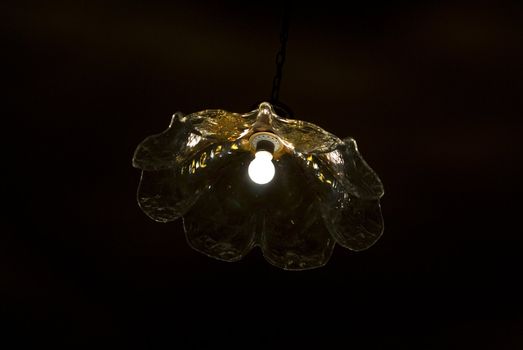 portrait of an single lamp in the night 