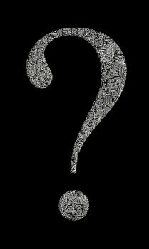 White question mark with maze