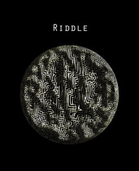 Round shadowy labyrinth as symbol or button...