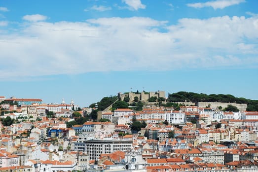 beautiful landscape view of Lisbon (Castle of Sao Jorge)