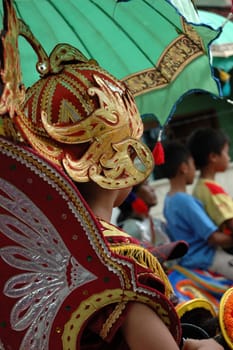 renggong prince-little kid with sundanesse traditional costume. He is become the prince after circumsition process.