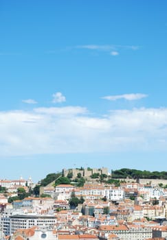 beautiful landscape view of Lisbon (Castle of Sao Jorge)