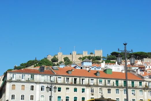 beautiful landscape view of Lisbon (Castle of Sao Jorge)