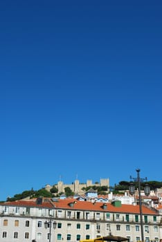 beautiful landscape view of Lisbon (Castle of Sao Jorge)