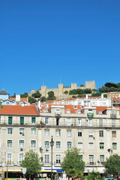 beautiful landscape view of Lisbon (Castle of Sao Jorge)