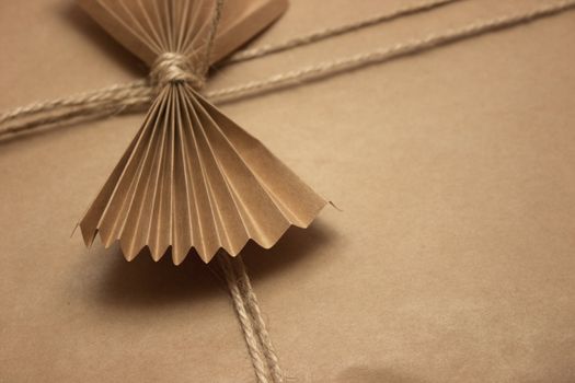 Vintage gift design with a paper bow